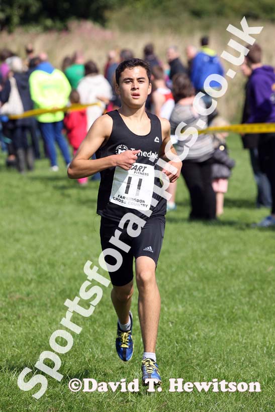 Christopher Jackson (Tynedale) 2nd in the under-15 boys at the Sunderland Cross Country Open.